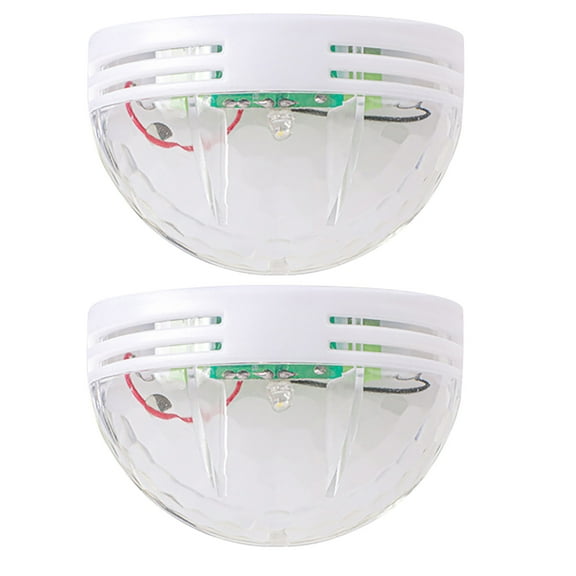 2 Pack Mini Half Round Solar Fence Lights Solar Wall Lights Solar Powered Outdoor Waterproof Lighting for Fence Deck Patio Yard Garage Post Mailbox Patio Landscape Lamps