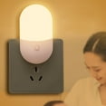 thumbnail image 1 of 2-Pack Mini LED Night Light Plug-in - Warm & White Light (3000K/6500K), Compact Nightlight for Bedroom, Bathroom, Kitchen, Nursery - Energy Efficient, Safe, Dual Outlet Design Pink, 1 of 6
