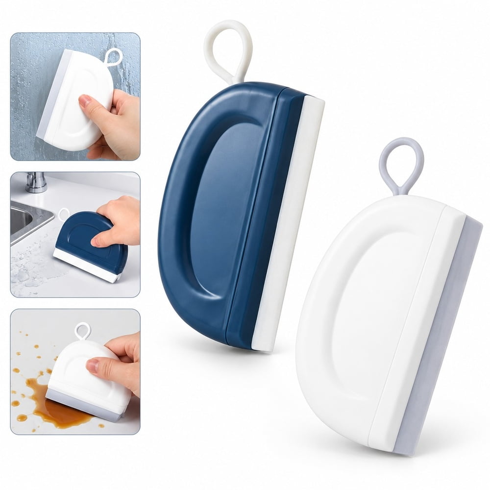 2 Pack Mini Silicone Squeegee, Small Countertop Wiper, Blue White ...