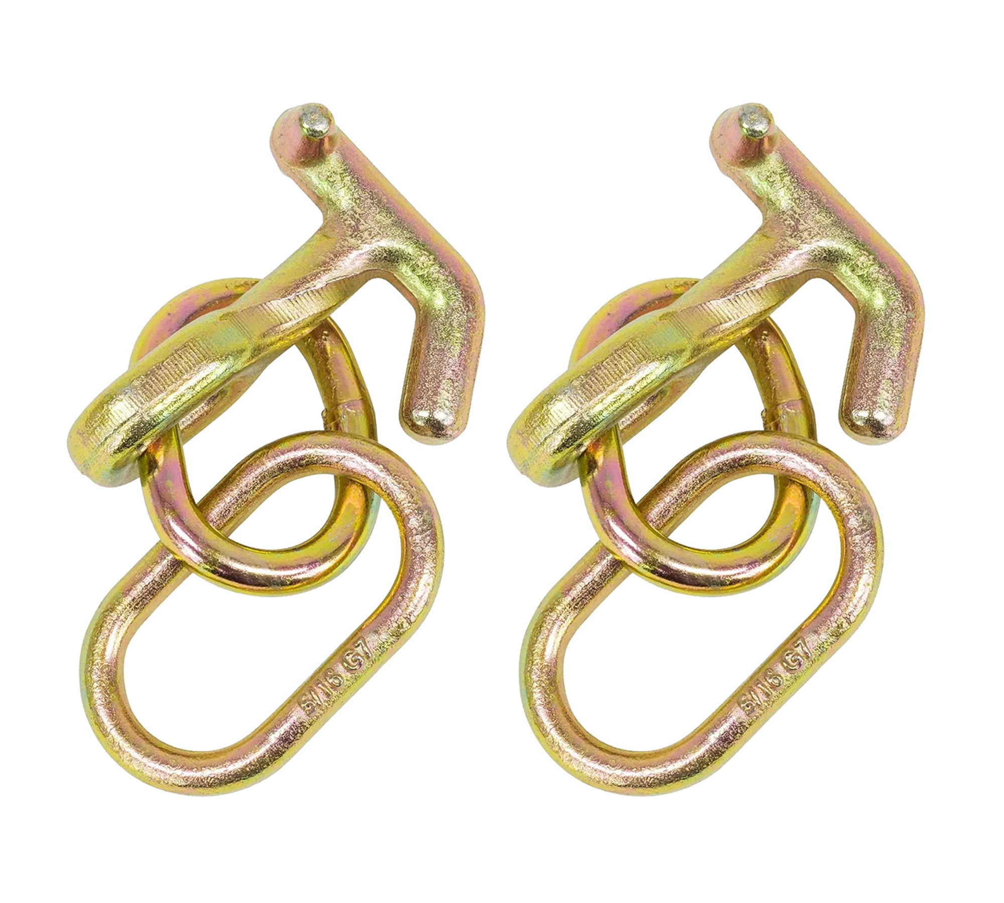 (2 Pack) Mini T-J hook with Oblong Link, 4,700 lbs WLL, G70