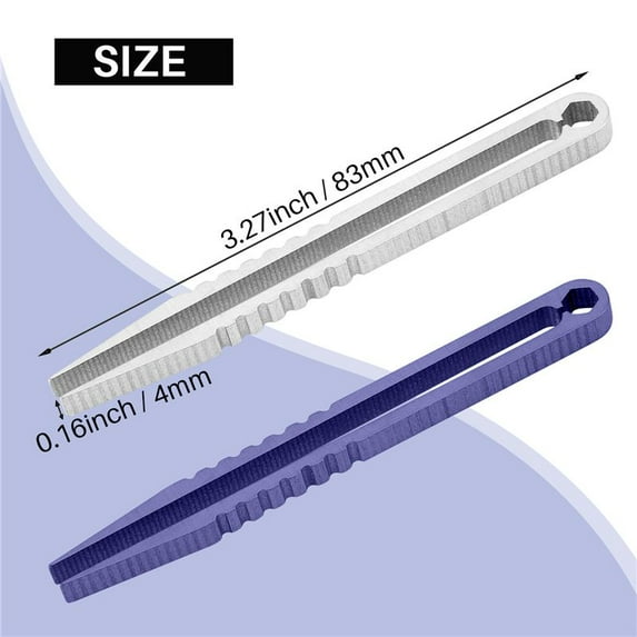 2 Pack Mini Tweezers Titanium Portable Titanium Alloy Tweezers Survival Camping Outdoor Travel Mini Tool