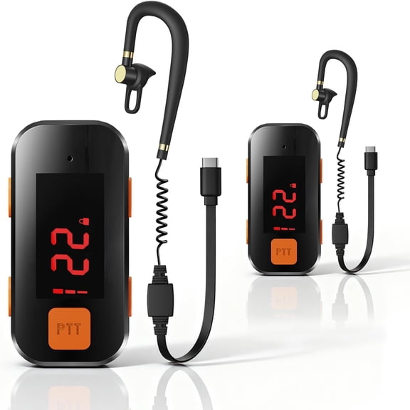 2 Pack Mini Walkie Talkies, Waterproof Small Walkie Talkies Two Way Radio with Earpieces for Outdoor, Restaurants, Hiking, Baseball, Hospital, Tourism, Adults