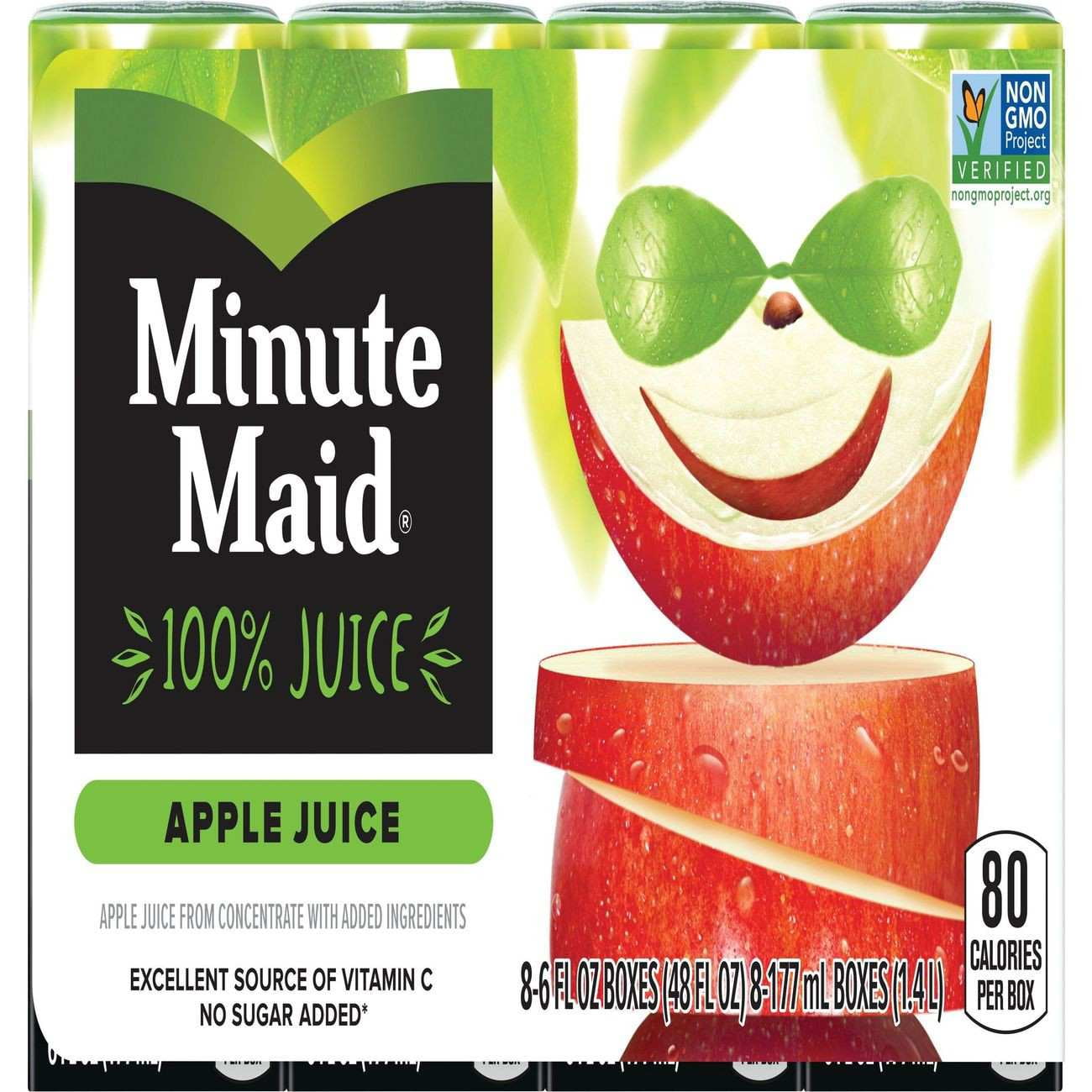 2 Pack Minute Maid Apple Juice 100% Juice 6 oz Boxes