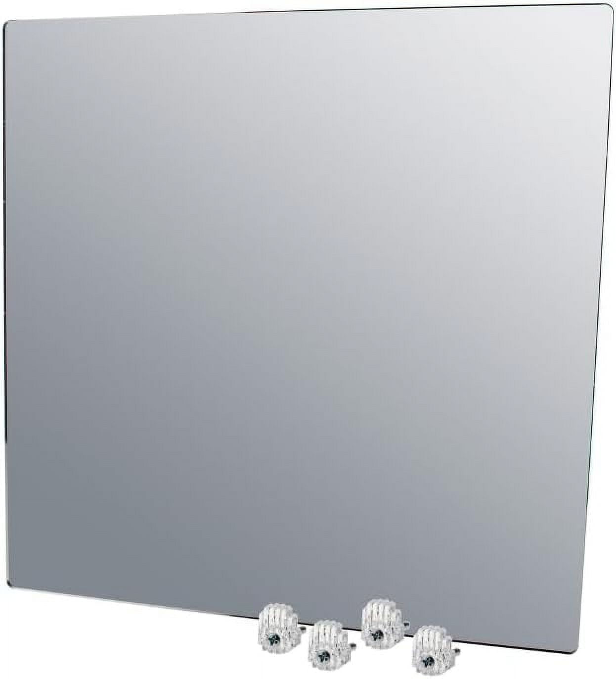 2 Pack Mirror Sheet 12" x 12" Reflective Frameless Lucite Tile Rounded