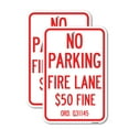 thumbnail image 1 of (2 Pack) Missouri No Parking Fire Lane $50 Fine | 18" X 24" Heavy-Gauge Aluminum Sign | Rust Free Aluminum, Weather Resistant, Waterproof, Fade Resistant, 2 Pre-drilled Holes, 1 of 4