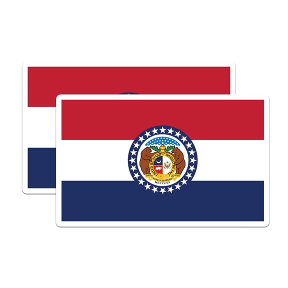(2 Pack) Missouri State Flag Magnets - MO State Flag Magnet - Choose from 50 States - 5" On Longest Side - Premium Magnet - for Cars, Refrigerators, Toolboxes - Made in USA - MAG1311