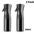 thumbnail image 1 of 2 Pack Misting Spray Bottle, Black Spray Bottle for Hair Styling, Cleaning, Plants, Pets, Barbers, and Hairdressers Mister Spray Bottle 6oz/200ml, 1 of 7