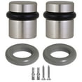 thumbnail image 1 of Design House 2-Pack Modern Cylindrical Floor Mounted Door Stops with Rubber Bumper, Satin Nickel, 1 of 15