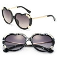 thumbnail image 1 of 2 Pack Modern Heart Shade Mixed Metal and Plastic Frame Fashion Sunglasses with UV Protection for Women, 1 of 1
