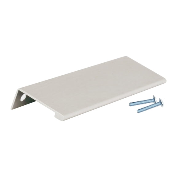 2 Pack Modern Style Edge Pull 5-1/32" (128mm) Inch Center To Center, Overall Length 5-13/16" (148mm) Stainless Steel Cabinet Hardware Pull / Handle