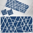 thumbnail image 1 of 2 Pack Modern Themed Fluorescent Light Covers for Ceiling Lights Irregular Blue Shapes White Lines Pattern Magnetic Ceiling Light Covers Overhead Light Filters for Office Classroom Home, 1 of 9