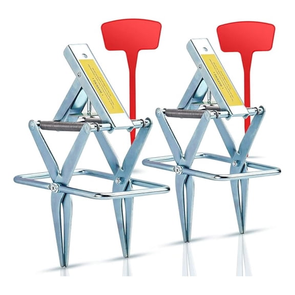 2 Pack Mole Trap, Galvanized Steel Scissor Mole Traps, Mole and Gopher Trap, Easy to Set Mole Trap That Kill Best for Lawns