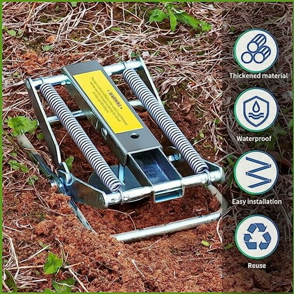 2 Pack Mole Trap That Kill Best, Galvanized Steel Scissor Mole Traps, Reusable Gopher Traps,Quick Kill Moles Killer for Lawns, Moles Eliminator Trap