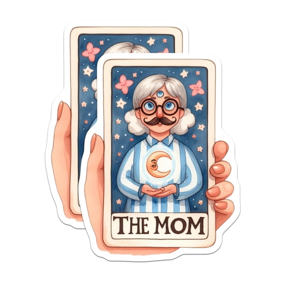 (2 Pack) Mom Tarot Card Magnets - Psychic Third Eye Oracle Art - Celestial Mother Fridge Locker Office Magnets - 5 Inches On Longest Side - Thick Durable Magnet - Made in USA - MAG23088