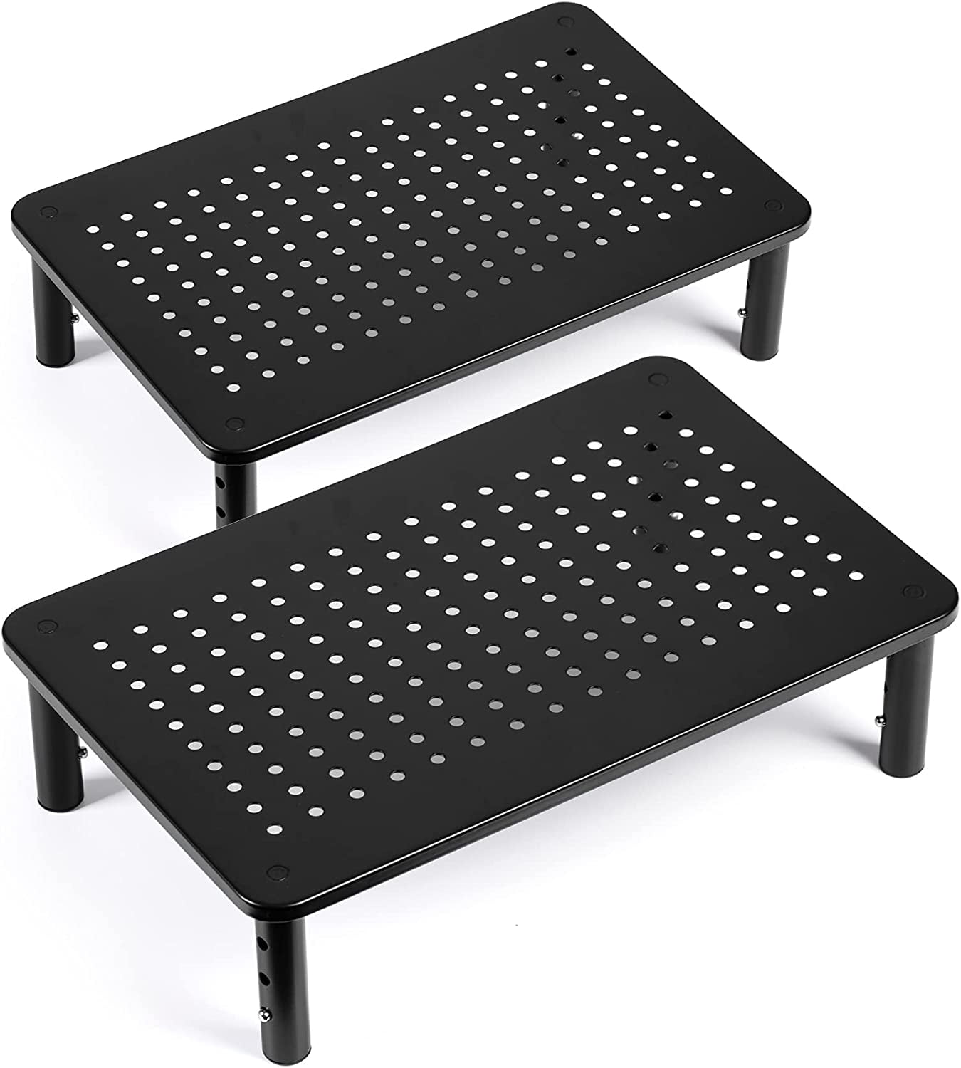 Display Riser Stand 2 Pack Monitor Riser Desktop Stand Flat Screen TV Monitor Stand Riser ...