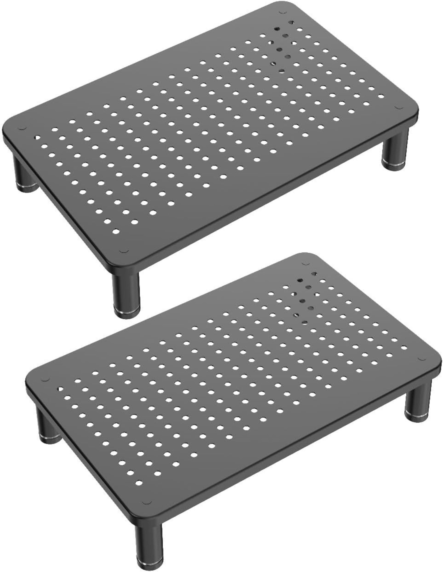 2-Pack Monitor Riser Laptop Stand, Adjustable Legs, Stackable, 14.5