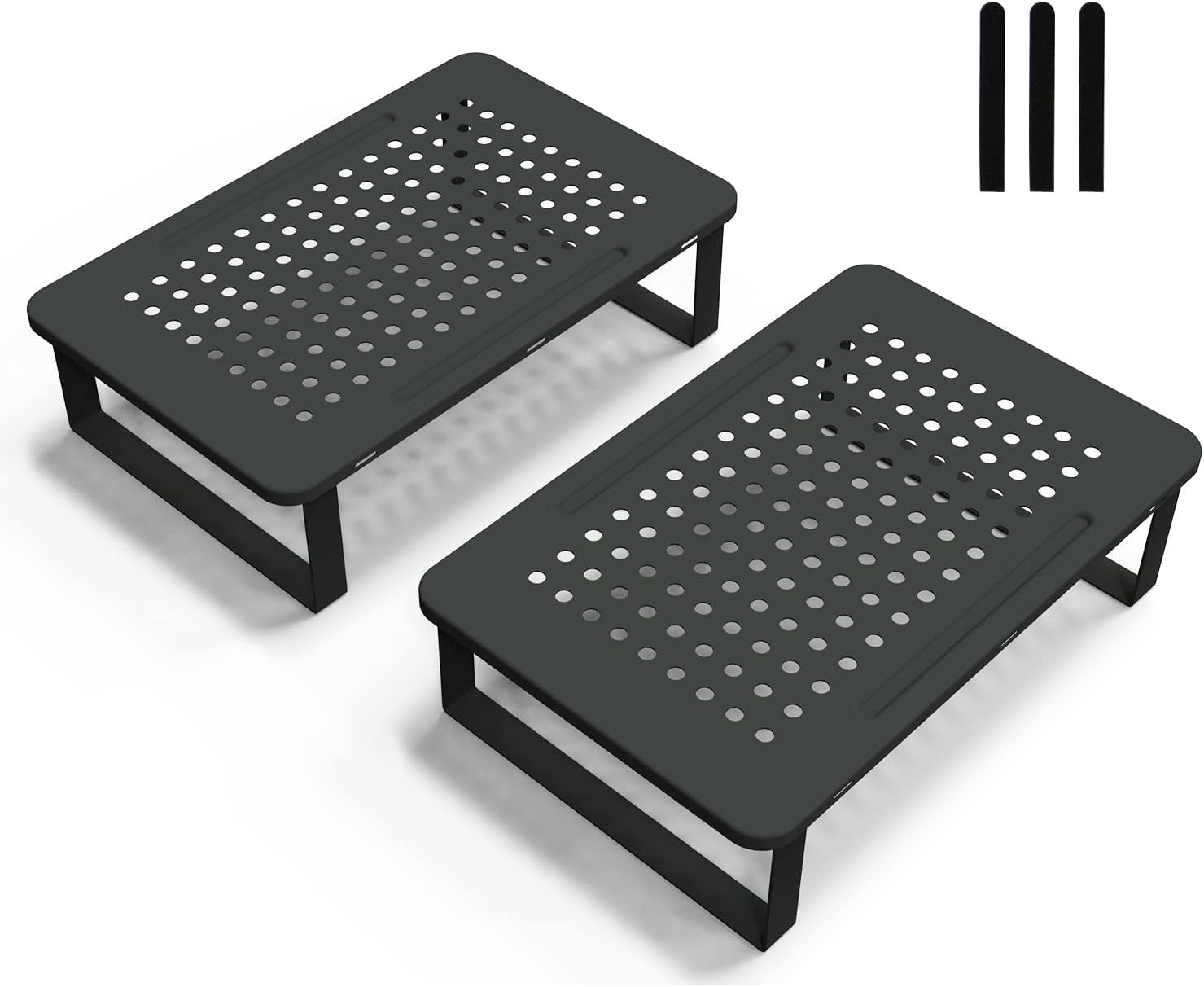2 Pack Monitor Stand Riser for Laptop, Computer, PC, Printer, Mesh ...