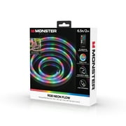 2-Pack Monster 6.5 ft RGB Color-Flow Technology Neon-LED Strip, Easy DIY Installation