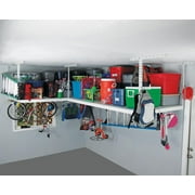 (2-Pack) MonsterRAX 4x8 Overhead Garage Storage Rack - 600 lb Weight Capacity per Rack - 24" - 45" Drop Down