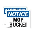 thumbnail image 1 of (2 Pack) Mop Bucket OSHA Notice Sign 18 Inch X 12 Inch Indoor / Outdoor Rust-Free Aluminum Metal Signs for Workplace, Workshop, and Construction Site, Made in the USA, 1 of 8