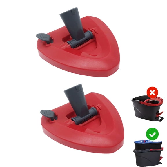 2 Pack Mop Head Replacement Base Compatible with O-Cedar RinseClean 2-Tank System, Upgraded Red Plastic Base, Anti-Slip Sturdy for Kitchen Bathroom