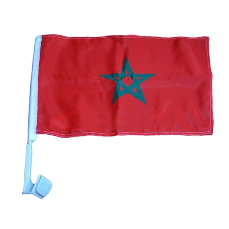 (2 Pack) Morocco Country Car Window Vehicle 12x18 12"x18" Flag