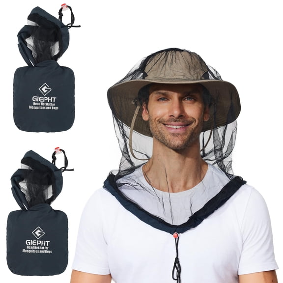 2 Pack Mosquito Head Net Mesh WWSOGQH