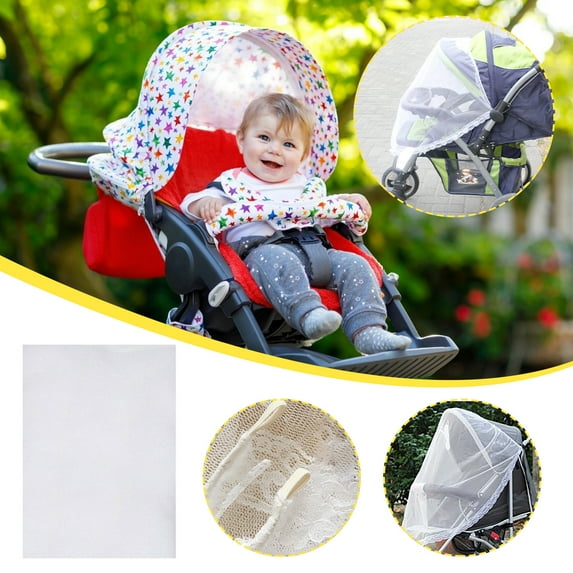 2 Pack Mosquito Net for Stroller,Durable Breathable Protective Bug Net,Universal Elastic Edge Mesh Cover for Strollers,Bassinets,Cradles,Playards,Car Seats & Mini Cribs