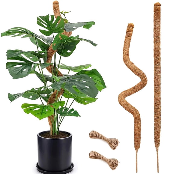 2 Pack Moss Pole, 28 Inch Bendable Moss Pole for Plants Monstera, Moss Poles for