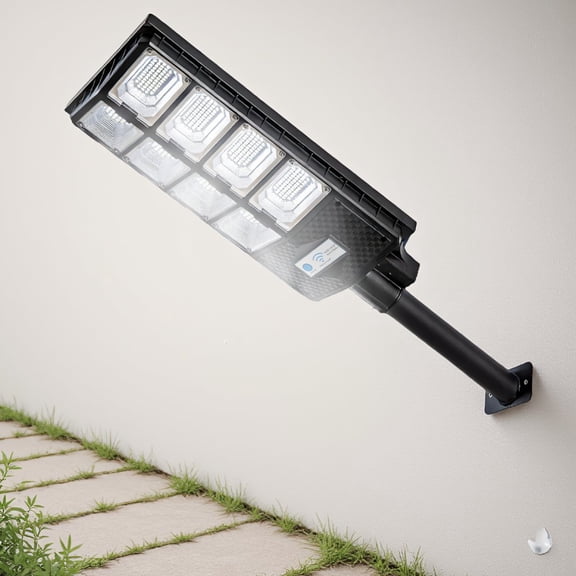 2-Pack Motion Sensor Lights Outdoor, Dusk to Dawn Security Light with 448 LEDs, IP67 Waterproof, Mount, Black