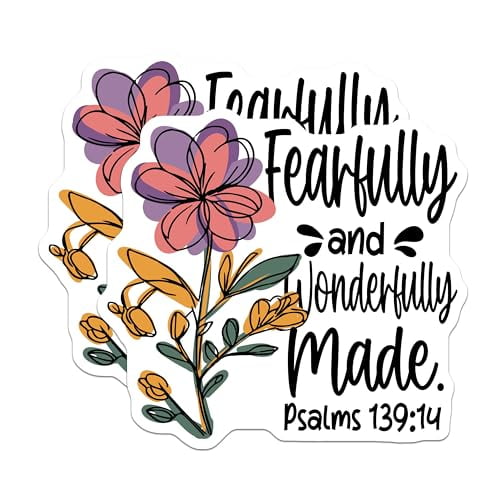 (2 Pack) Motivational Quotes Magnet - Biblical Verses - 5" On Longest Side - Sticks to Smooth Flat Surfaces - Made in USA - MAG9580