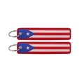 thumbnail image 1 of 2 Pack Motorcycle Key Tags, Flag Embroidery Key Fobs & Keychains, 1 of 7