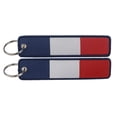 thumbnail image 1 of 2 Pack Motorcycle Key Tags, Flag Embroidery Key Fobs & Keychains, 1 of 7