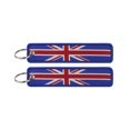 thumbnail image 1 of 2 Pack Motorcycle Key Tags, Flag Embroidery Key Fobs & Keychains, 1 of 7