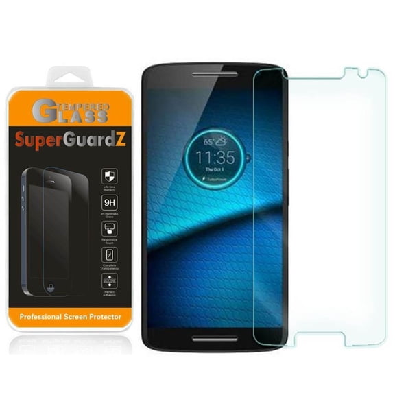 [2-Pack] For Motorola DROID Maxx 2 (2015 Release, For Verizon) - SuperGuardZ Tempered Glass Screen Protector, 9H, Anti-Scratch, Anti-Bubble, Anti-Fingerprint
