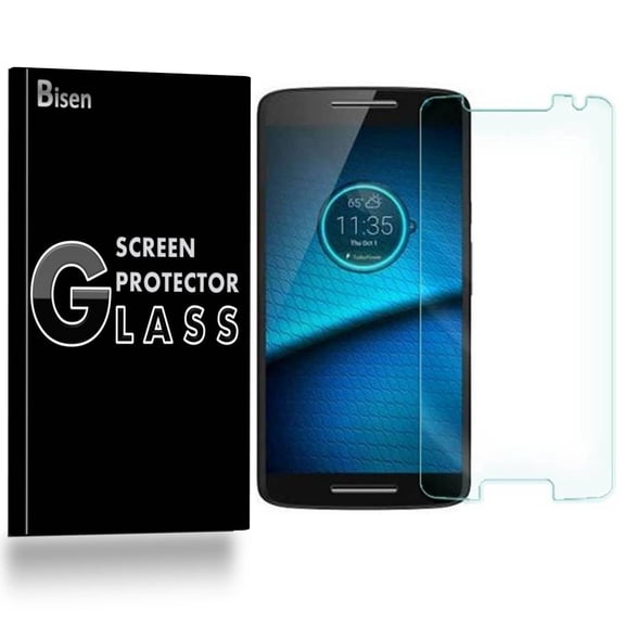 [2-Pack] Motorola Droid Maxx 2 BISEN Tempered Glass Screen Protector, Anti-Scratch, Anti-Shock, Shatterproof, Bubble Free