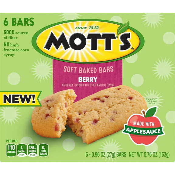 2 Pack - Mott's Berry Soft Baked Bars - 6 ct Packaging may vary