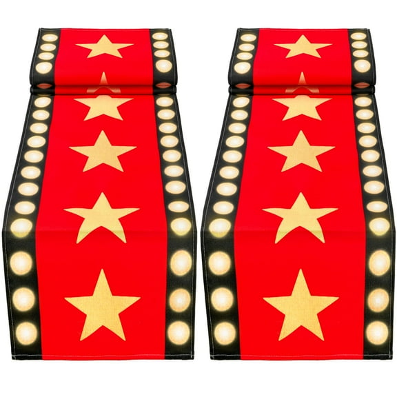 2 Pack Movie Night Table Runner Now Showing Theater Themed Birthday Party Decorations Dining Room Home Kitchen Table Decor