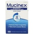 thumbnail image 1 of Mucinex Expectorant 600 mg Guaifenesin Relieves Chest Congestion, 100ct, 2-Pack, 1 of 1
