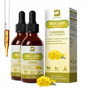 2 Pack Mullein Leaf Liquid Drops   101 High Absorption Formula for Respiratory & Immune Support, 4 fl oz