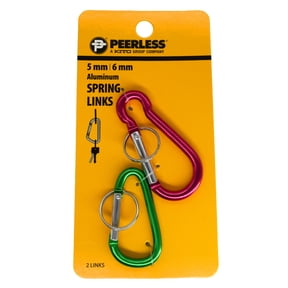 2-Pack Multi-Color Aluminum Spring Links, 5mm, 6mm, Assorted Colors (Colors May Vary), Peerless Chain Company, #4727438