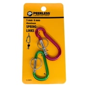 2-Pack Multi-Color Aluminum Spring Links, 5mm, 6mm, Assorted Colors Colors May Vary, Peerless Chain Company, #4727438