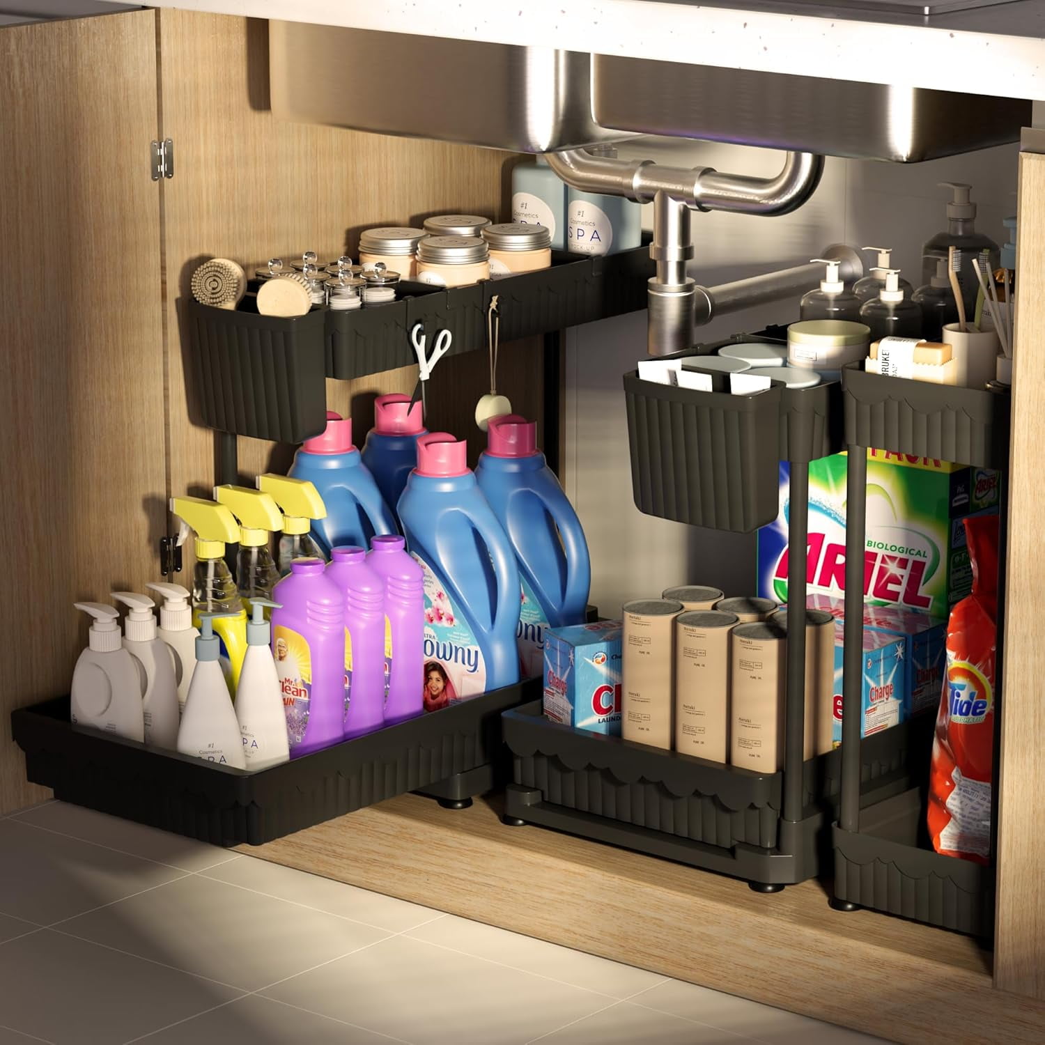 2 Pack Multi-Purpose Under Sink Organizers and Storage, 2026 Pull Out ...