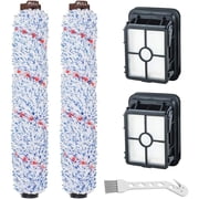 Replacement Parts for Bissell CrossWave Cleaner, 2 Pack 1868 Multi-Surface Brush Rolls + 2 Pack 1866 Vacuum Filters，Compare to Part 1608683, 160-8683, 1608684