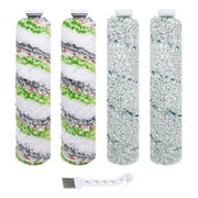 2 Pack Multi-Surface Brush Rolls and 2 Pack Multi-Surface Pet Brush Rolls For Bissell CrossWave X7 Pet Pro and CrossWave Max All in One Wet-Dry Series, Part # 1618638 & 1618641