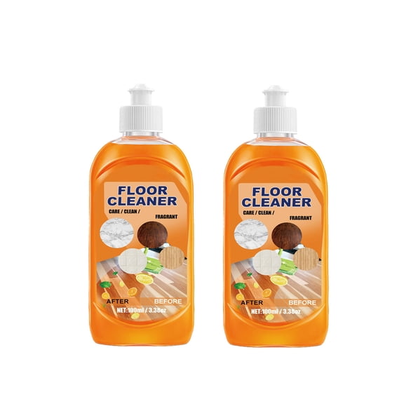 2 Pack Multi Surface Floor Cleaner With Vinegar Polish for Household Cleaning Stone Tile Laminate Linoleum 200Ml Each