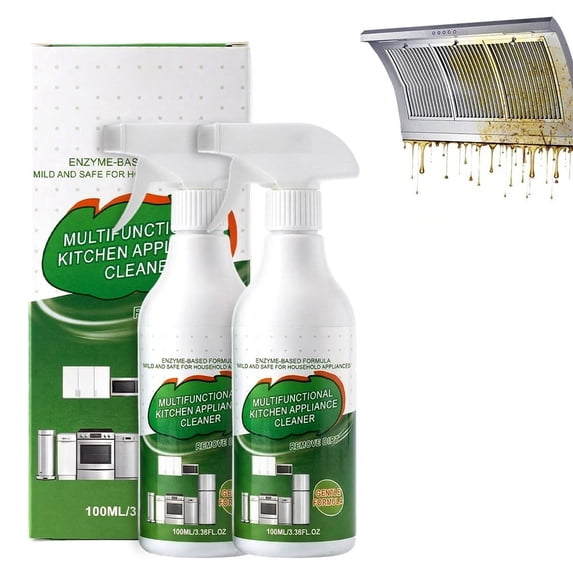 2 Pack Multi-purpose Enzyme Foam Cleaner, Versatile – Kitchen and Home, Multi-purpose Enzyme Cleaner for Kitchen, Suitable for Stovetops, Range Hoods, and Ovens