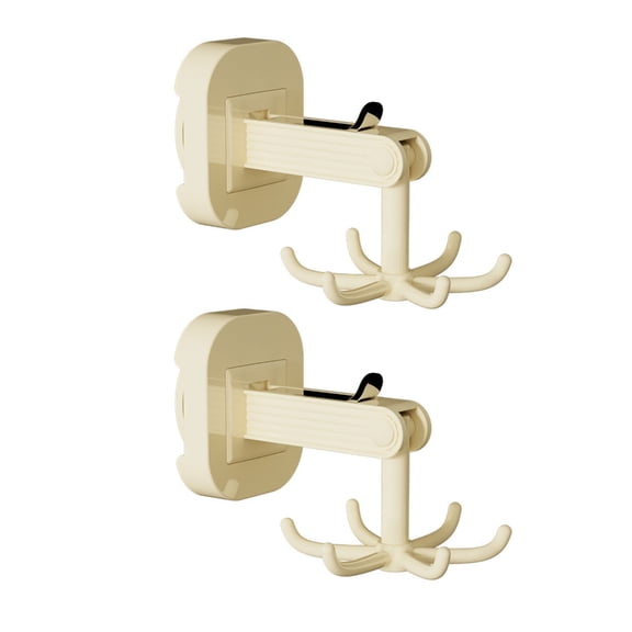 2 Pack Multifunctional 6 Claw Rotating Hook Suction Cups Swivel 360 Degree Hangers Wall Organizers Hanging Storage Rack