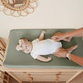 thumbnail image 1 of 2 Pack Muslin Changing Pad Cover for  Girls Boys, Soft Fitted Diaper Table Cover Set (Rabbit, Fog Green), 1 of 5