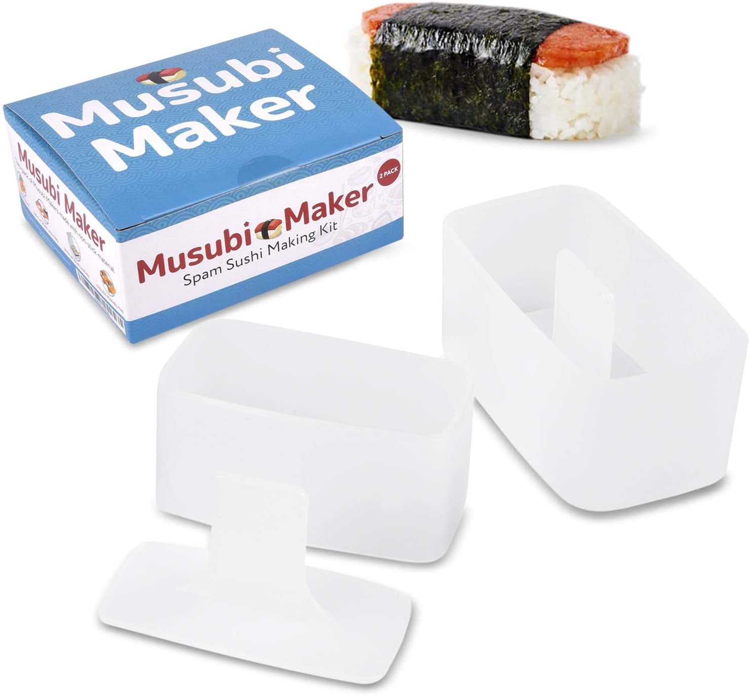 10 Pieces Musubi Maker Kit Musubi Mold Musubi Press Mold Egg  Slicer Cutter with Onigiri Mold Rice Ball Mold Sushi Maker Sushi Mold Meat  Hot Dog Cutter for Kitchen: Sushi